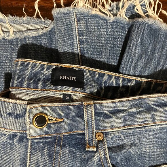 KHAITE Fargo Gabbie Jeans Raw Hem Size 29 - Picture 6 of 8